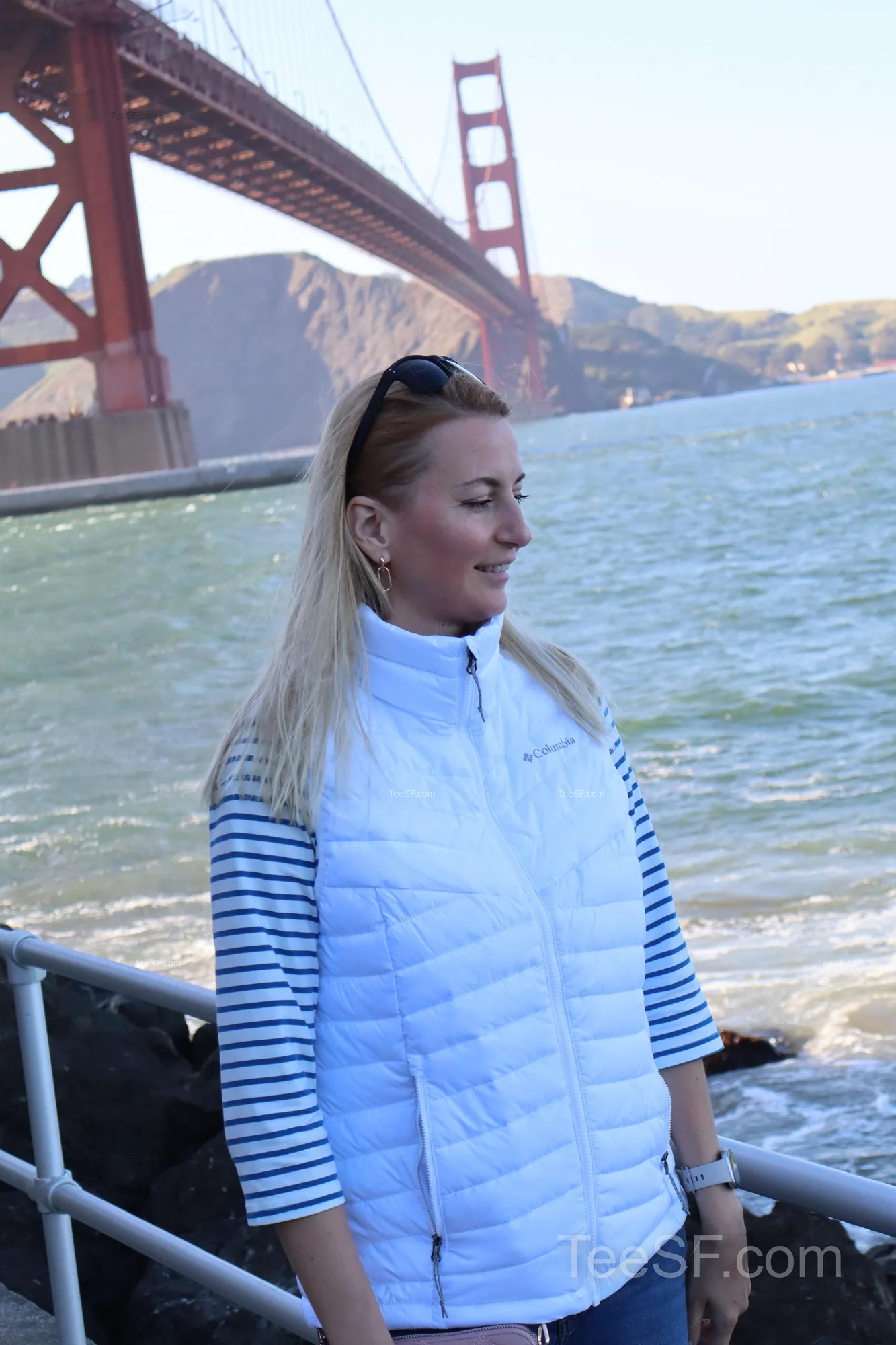 golden Gate Bridge Waterfront Portrait during a Stripe Sessions 2026 visit in San Francisco.